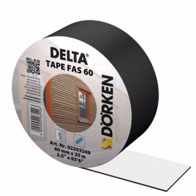 DELTA-TAPE FAS 60 односторонняя клеящая лента для фасадных мембран, проклейки нахлёстов, примыканий и деталей